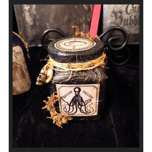 NEW KRAKEN Halloween Potion Bottles Spooky Decor Witch Wizard Spells OOAK